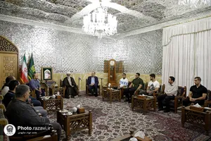 دیدار اعضای تیم ملی کشتی آزاد بزرگسالان ایران با تولیت آستان قدس رضوی