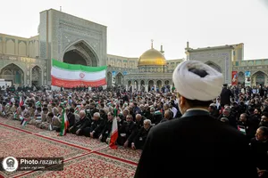اجتماع همبستگی با جبهه مقاومت فلسطین در حرم مطهر رضوی