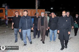 بازدید مدیر عالی حرم مطهر رضوی از موکب کفشداران در ملک&zwnj;آباد 