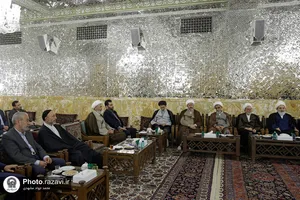 دیدار جمعی از علمای مشهد با شیخ ابراهیم زکزاکی و تولیت آستان قدس رضوی
