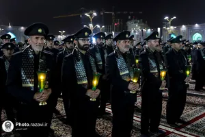 آیین خطبه خوانی شب شهادت امام رضا علیه السلام در حرم مطهر رضوی - 2