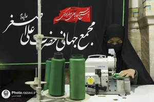 افتتاح کارگاه دوخت لباس شیرخوارگان حسینی
