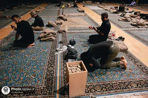 خدمت رسانی موکب مؤسسه تربیت بدنی بنیاد کرامت رضوی
