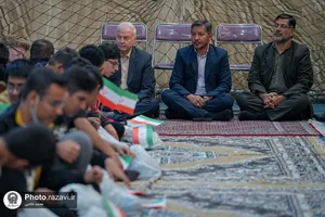 حضور خدام حرم مطهر رضوی در مرکز آموزش نابینایان امید