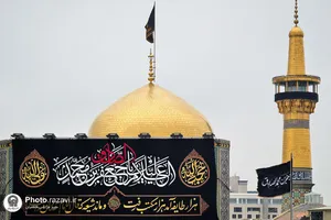 سیاه&zwnj;پوشی حرم مطهر رضوی در آستانه شهادت امام صادق علیه&zwnj;السلام