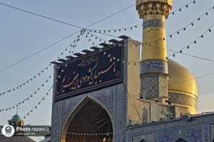 سیاه پوشی حرم مطهر رضوی در آستانه شهادت موسی بن جعفر علیه&zwnj;السلام