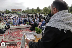 غبارروبی مزار شهید گمنام زائرشهر رضوی