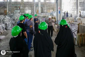 بازدید کارکنان صدا و سیما از فعالیت&zwnj;های عمرانی حرم مطهر رضوی