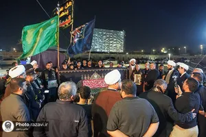 حضور کاروان خدام حرم مطهر رضوی در مسیر پیاده&zwnj;روی اربعین حسینی-1