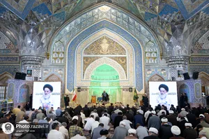 مراسم بزرگداشت آیت&zwnj;الله سیدموسی شبیری زنجانی در حرم مطهر رضوی