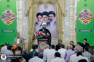 مراسم جشن عید ولادت پیامبر اکرم صلی&zwnj;الله&zwnj;و&zwnj;علیه&zwnj;وآله در تالار ولایت حرم مطهر رضوی 