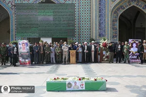 تشییع پیکر شهید احمد لطفی در  حرم مطهر رضوی
