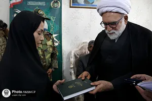دیدار تولیت آستان قدس رضوی با خانواده شهید مسلم جاویدی مهر و جانباز حسن شکفته در قوچان