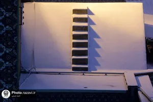 بارش برف در حرم مطهر رضوی