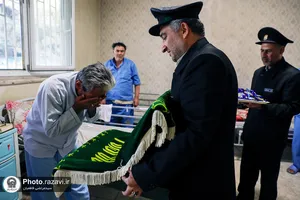 حضور خدام حرم مطهر رضوی در آسایشگاه جانبازان امام خمینی
