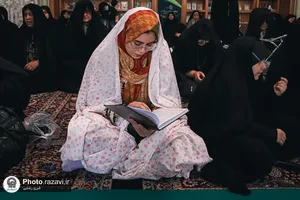 بزرگداشت رهبر شهید انقلاب در رواق نجمه&zwnj;خاتون حرم مطهر رضوی