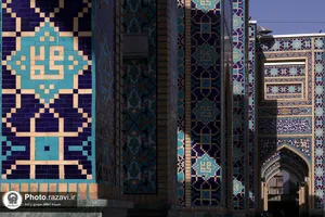 نقش نام پیامبر اکرم در حرم مطهر رضوی