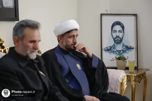 حضور خدام حرم مطهر رضوی در منزل شهید علی&zwnj;اکبر ساکت