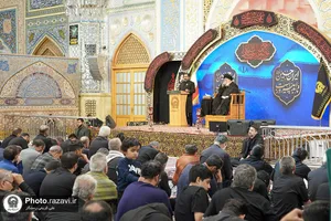 مراسم مقتل خوانی روز عاشورا در حرم مطهر رضوی