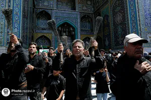 حرم مطهر رضوی در روز رحلت پیامبر اکرم و شهادت امام حسن مجتبی علیهم&zwnj;السلام
