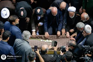 تشییع پیکر مرحوم سید جواد حجازی در حرم مطهر رضوی