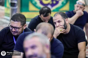 عزاداری زائران کشور آذربایجان در حرم مطهر رضوی