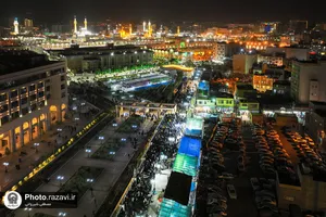 تصاویر هوایی حرم مطهر رضوی در دهه آخر صفر
