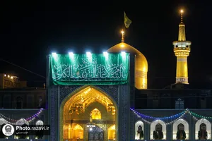حرم مطهر رضوی در شب میلاد حضرت زینب سلام الله علیها