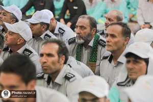 آیین اذن خدمت خادمین شهری در اربعین حسینی