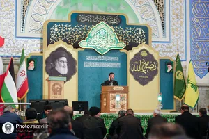 اجتماع مردمی &laquo;بیعت با نصرالله&raquo; در حرم مطهر رضوی