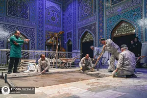 آماده سازی قبر مطهر رهبر شهید انقلاب