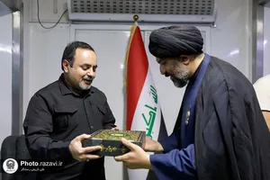 تجلیل از مواکب اربعین حسینی توسط خدام حرم مطهر رضوی