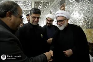 دیدار رئیس جمهور و جمعی از مسئولان کشوری و استانی با تولیت آستان قدس رضوی