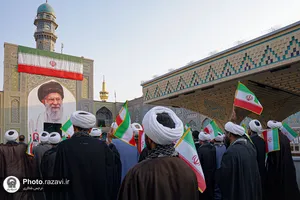 تشرف روحانیون نيروی زمینی سپاه پاسداران انقلاب اسلامی به حرم مطهر رضوی
