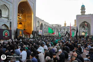 مراسم اذن عزای محرم در حرم مطهر رضوی