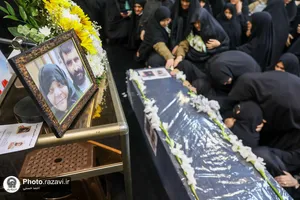 تشییع پیکر همسر سردار شهید عبدالحسین برونسی در مشهد