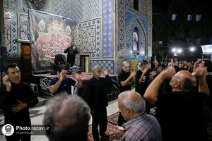عزاداری شب عاشورای حسینی در آرامگاه خواجه&zwnj;ربیع