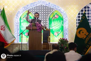 ویژه برنامه شب میلاد پیامبر اکرم (ص) و امام جعفر صادق (ع) با حضور زائران اردوزبان در رواق غدیر
