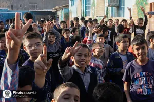 حضور خدام حرم مطهر رضوی در مدرسه شهید عباسپور مشهد