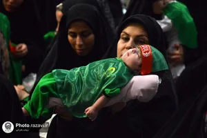 مراسم شیرخوارگان حسینی در حرم مطهر رضوی