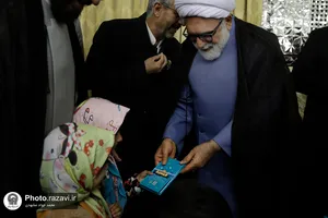 مراسم روز ولادت پیامبر اکرم(ص) و امام صادق(ع) در حرم مطهر رضوی