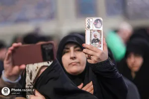 وداع با پیکرهای مطهر 12 شهید گمنام دفاع مقدس در مشهد