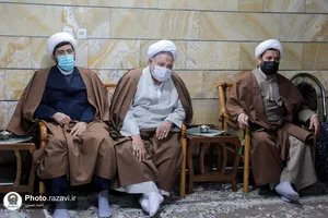 دیدار جمعی از مسئولین آستان قدس رضوی با سید جعفر ماهرخسار