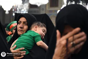 مراسم شیرخوارگان حسینی در حرم مطهر رضوی