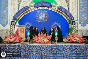 گلباران حرم مطهر رضوی در روز میلاد حضرت معصومه سلام الله علیها