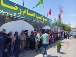 موکب امام رضا(ع) آذربایجان شرقی میزبان زائران حسینی شد/گزارش تصویری