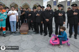 تشییع پاکبان خدوم مشهدی در حرم مطهر رضوی