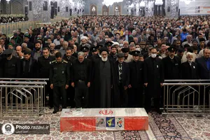 تشییع شهید مدافع امنیت حسن براتی در مشهد مقدس