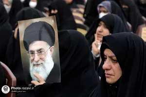 مراسم تشییع و تدفین پیکر شهید گمنام در زائرشهر رضوی -2