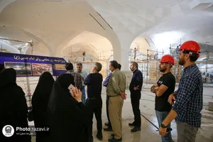 بازدید کارکنان صدا و سیما از فعالیت&zwnj;های عمرانی حرم مطهر رضوی